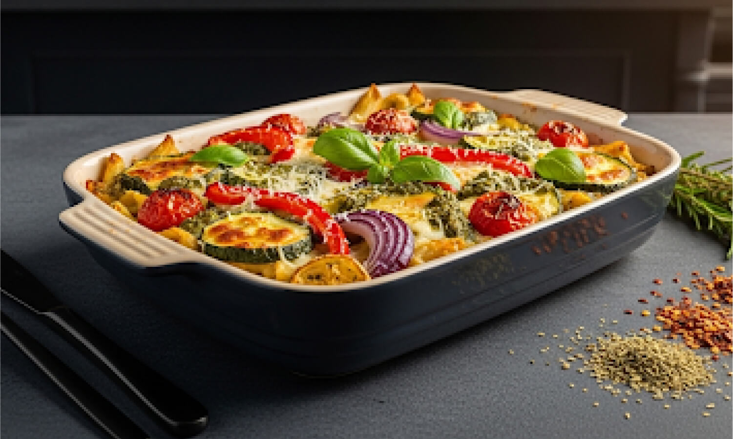 Roasted Mediterranean Veg Pesto Pasta Bake 330g (b)